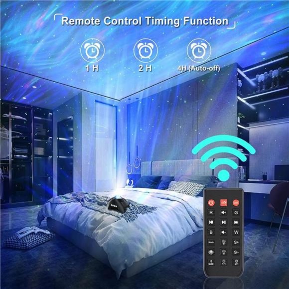 Northern Lights Aurora Projector for Bedroom with Music Bluetooth Speaker - Picture 2 of 6